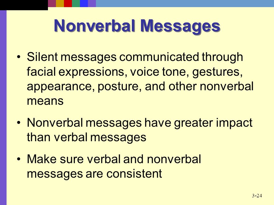 Nonverbal messages